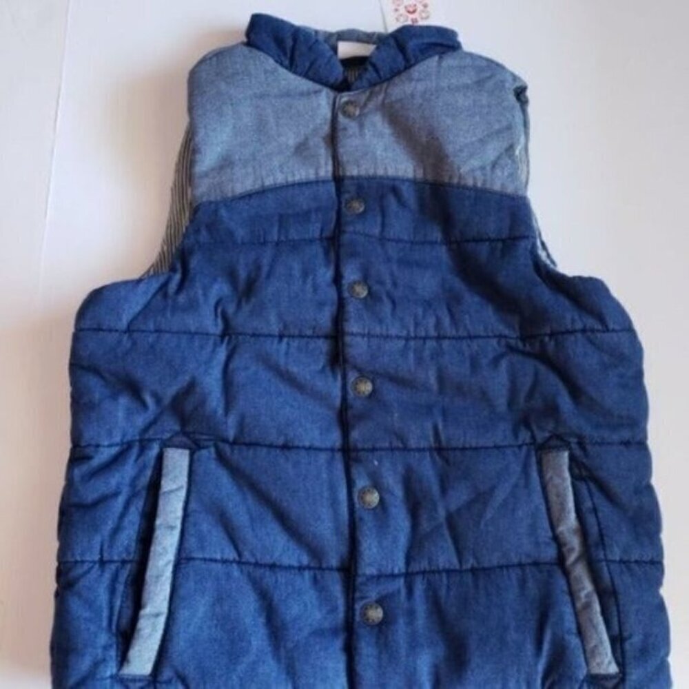 Puffer Vest Hanna Andersson size 150 teen boy NEW chambray